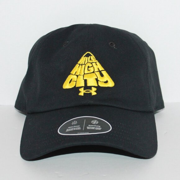 Under Armour Denver Mile High City Adjustable Cap Black Quick Drying - Picture 1 of 8